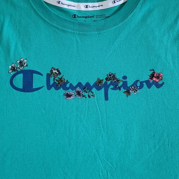 Champion🏆 Jade Green💚 Logo Tee👕 -  NWT - Picture 3 of 13